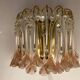 Pink Murano Glass Flower Sconces 1970’s