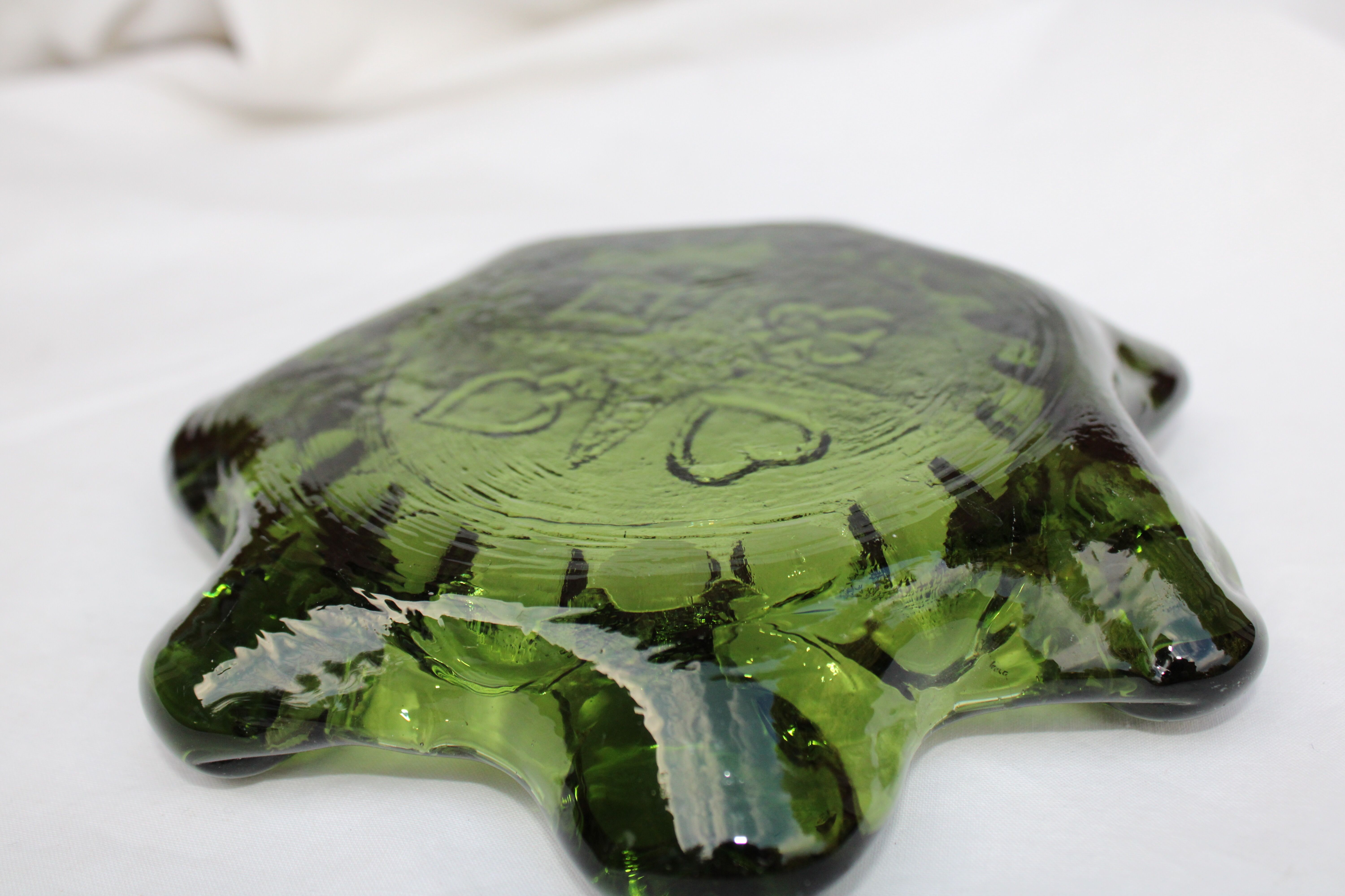 Moulded glass ashtray