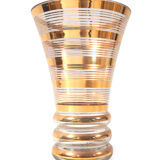 Vase glass golden 40s