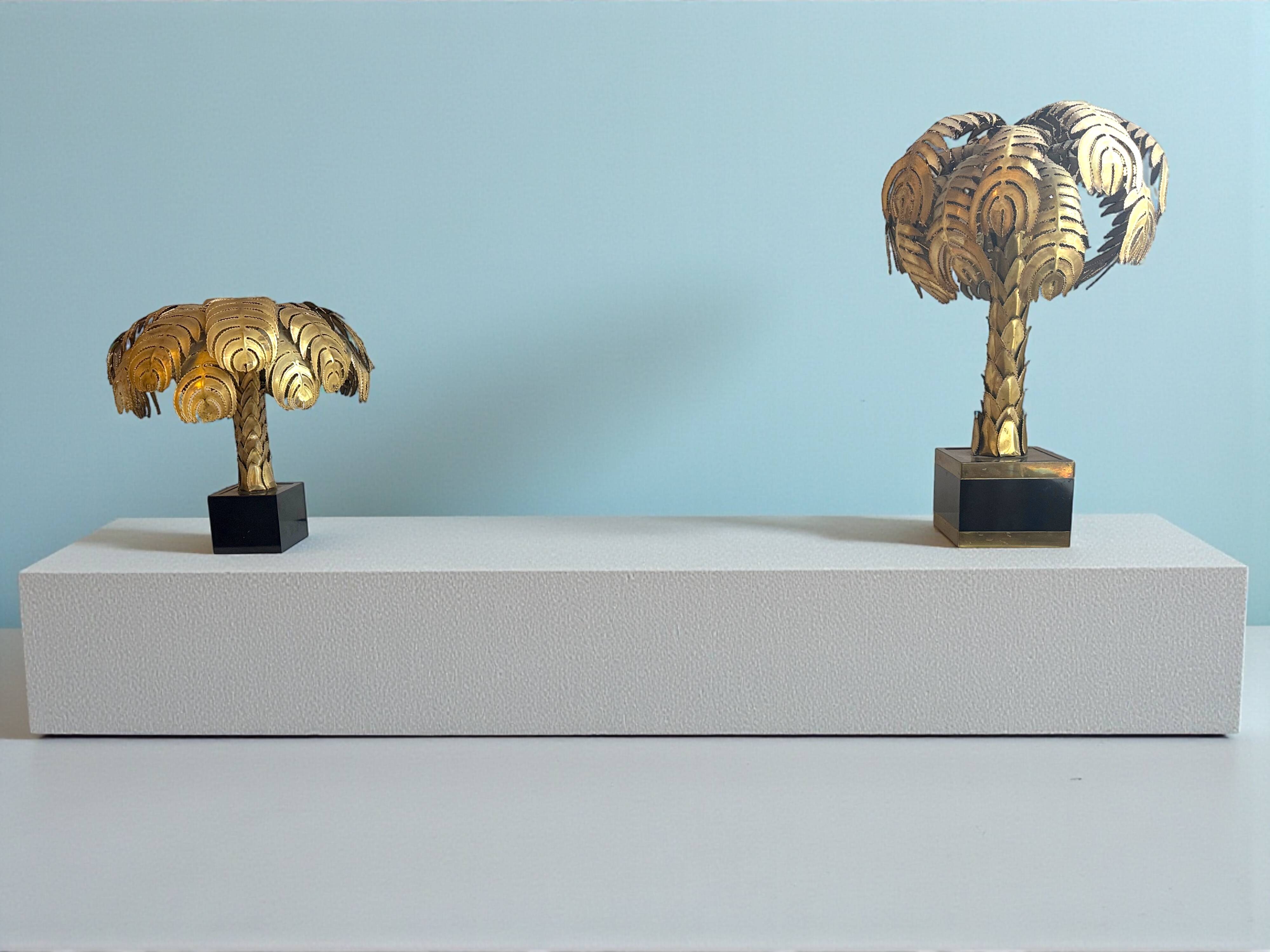 Palm Tree Lamp Maison Jansen, Christian Techoueyres, 65cm, Circa 1970