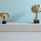 Palm Tree Lamp Maison Jansen, Christian Techoueyres, 65cm, Circa 1970