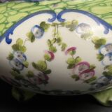 Sèvres, 20th century porcelain tripod planter with floral decoration