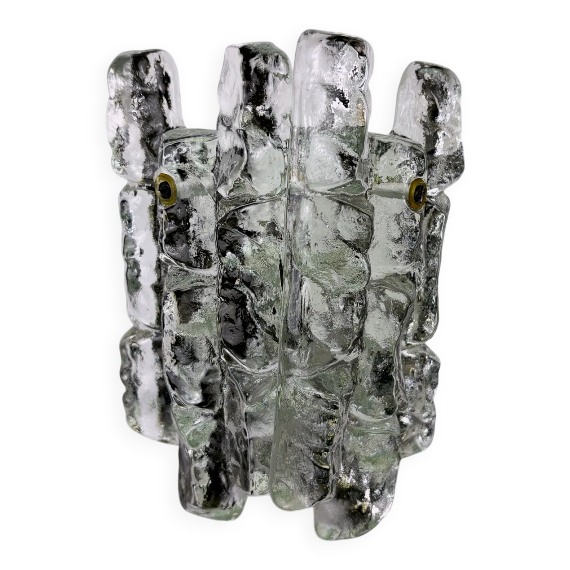 J.T. Kalmar 'Ice Cube' wall light, frosted glass, Austria 1970s