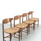 Chaises de salle à manger par Peter Hvidt, ensemble de 4