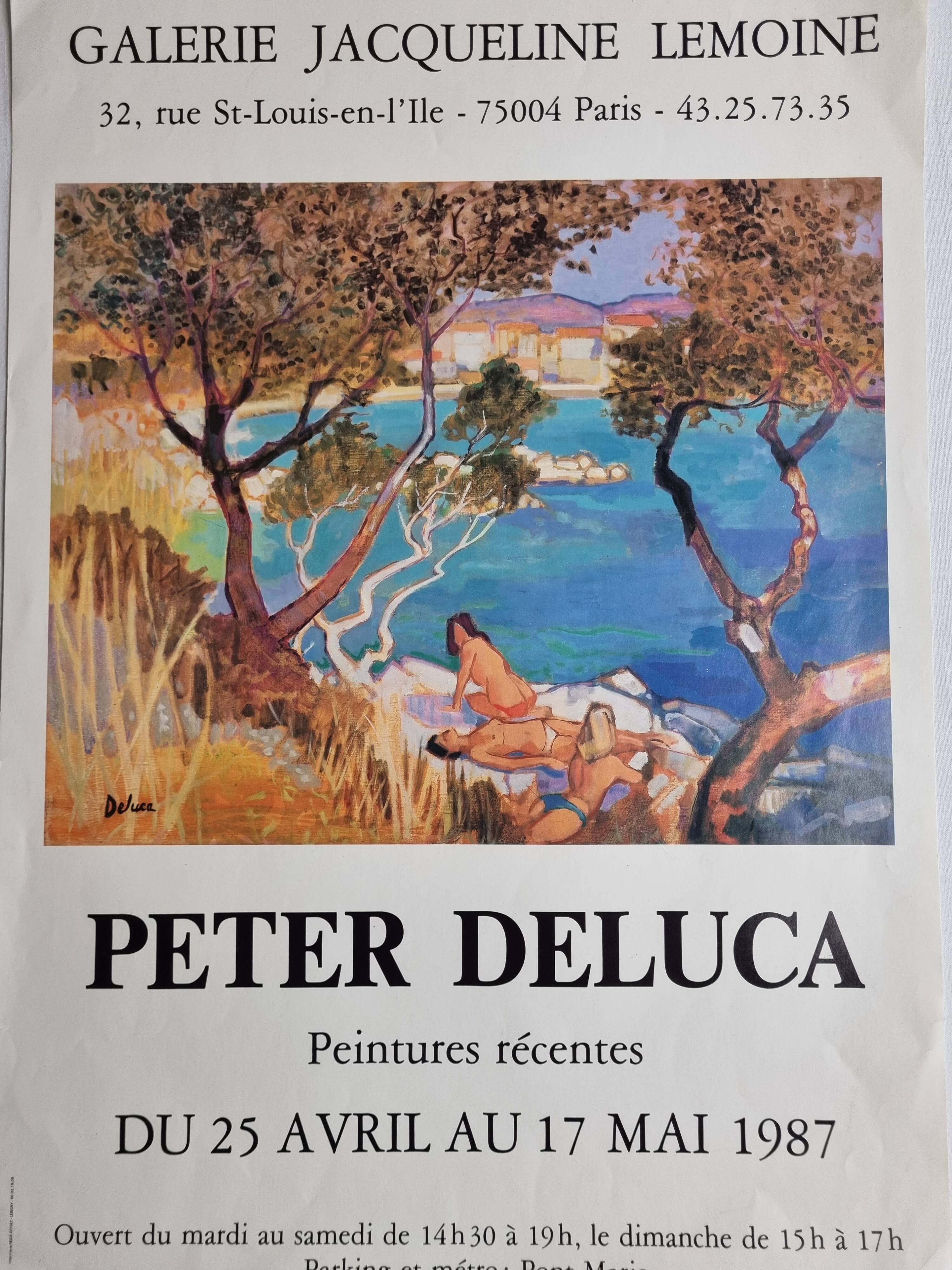 Exhibition poster, Deluca, 1987, 63 x 44 cm