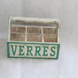 Lot of vintage wooden door-glass