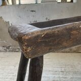 Brutalist solid wood console