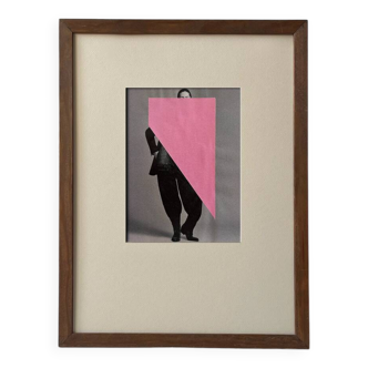 L'homme en rose - Collage original