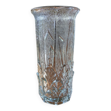 Vintage moulded glass vase