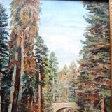 Forest Landscape Painting by Gaston Blondeau 1886-1979