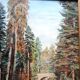 Landscape in the Forest, Painting by Gaston Blondeau (1886-1979)