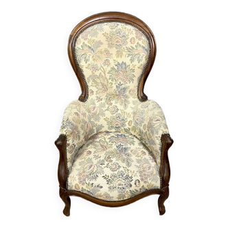 Bergère de style Louis XV en noyer circa 1850