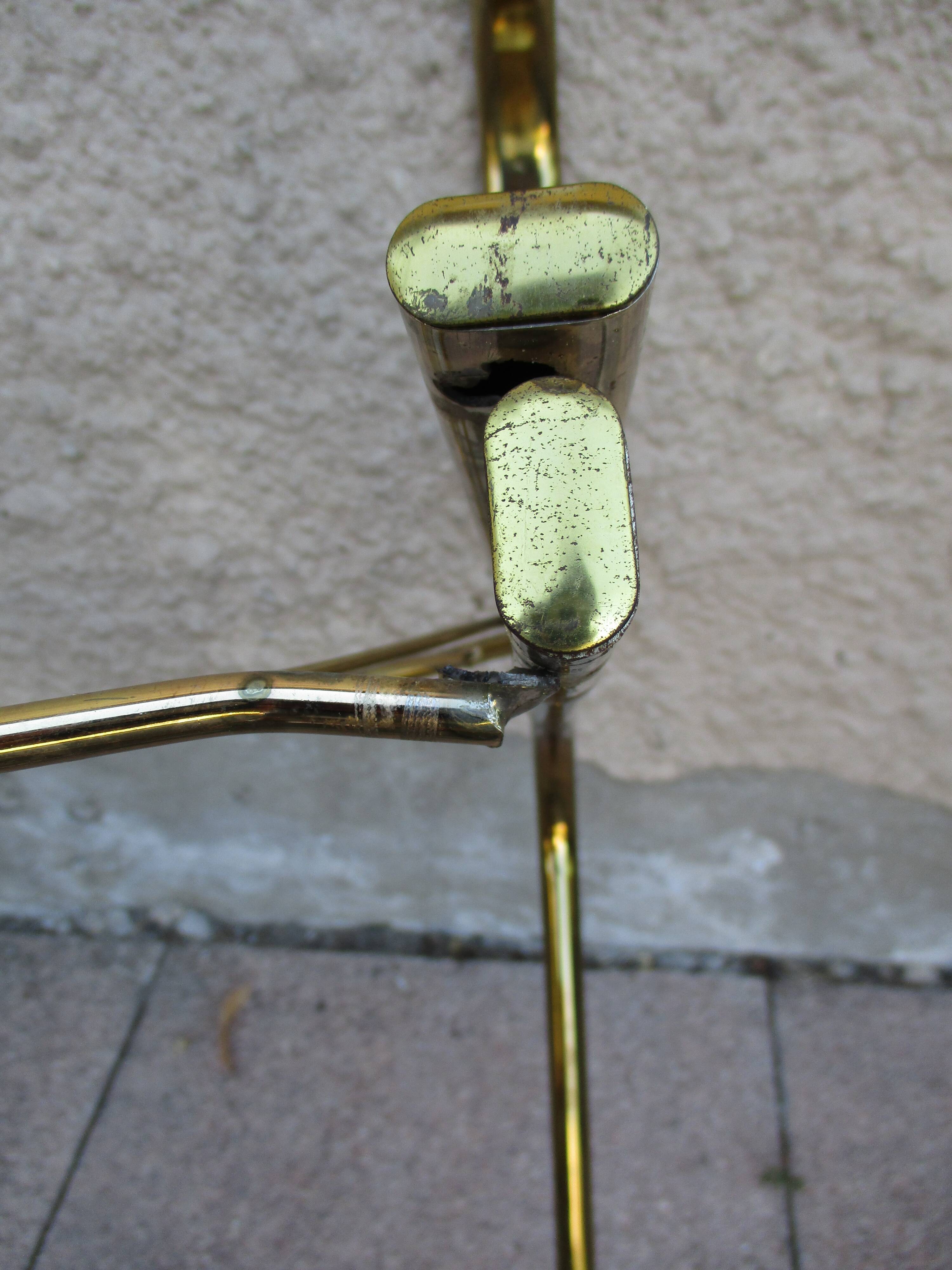 70s gold metal armchair