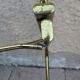 70s gold metal armchair