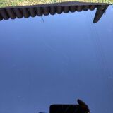 Vintage marble and smoked glass coffee table.