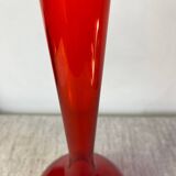 Red glass vase