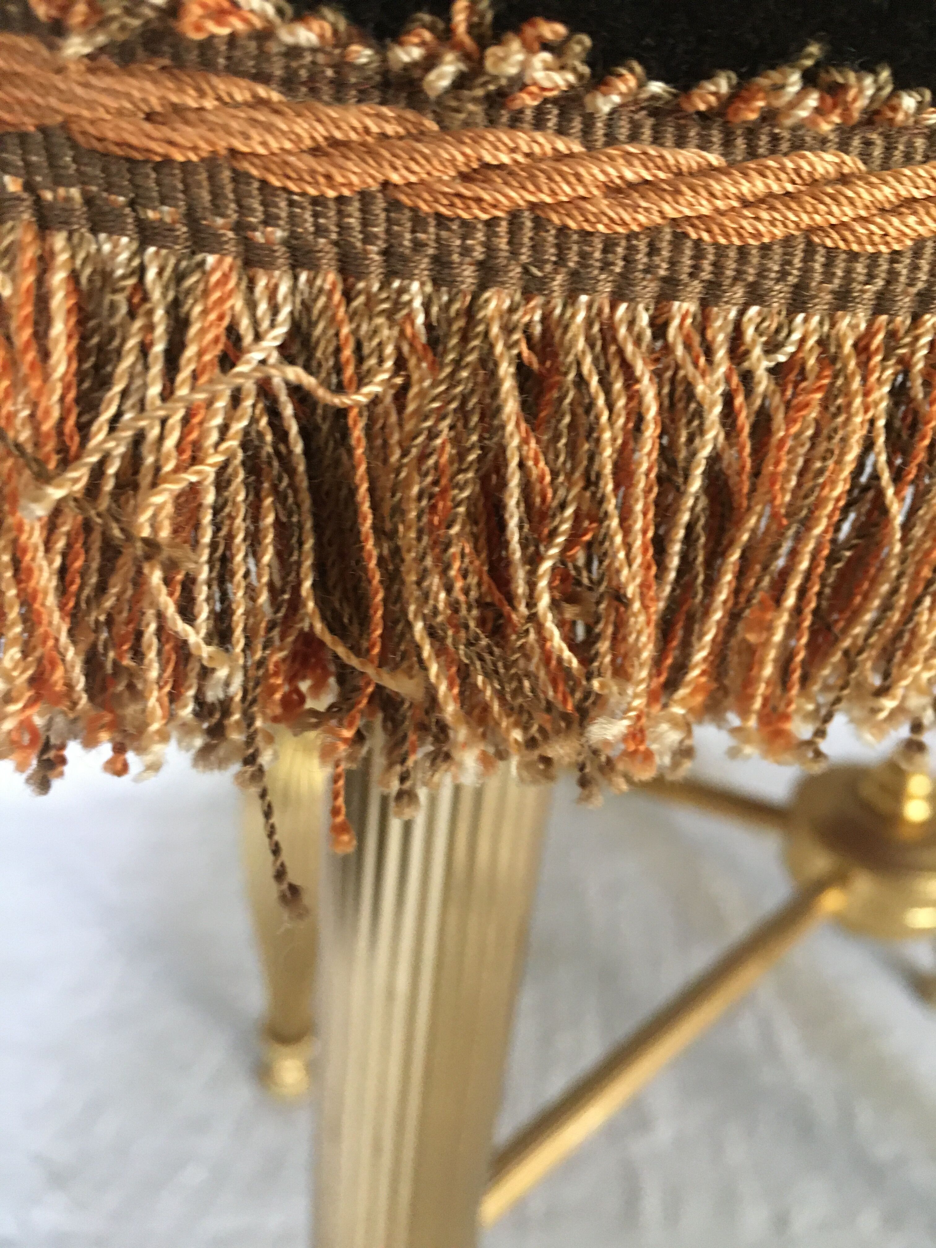 Brass tabouret of the 70s