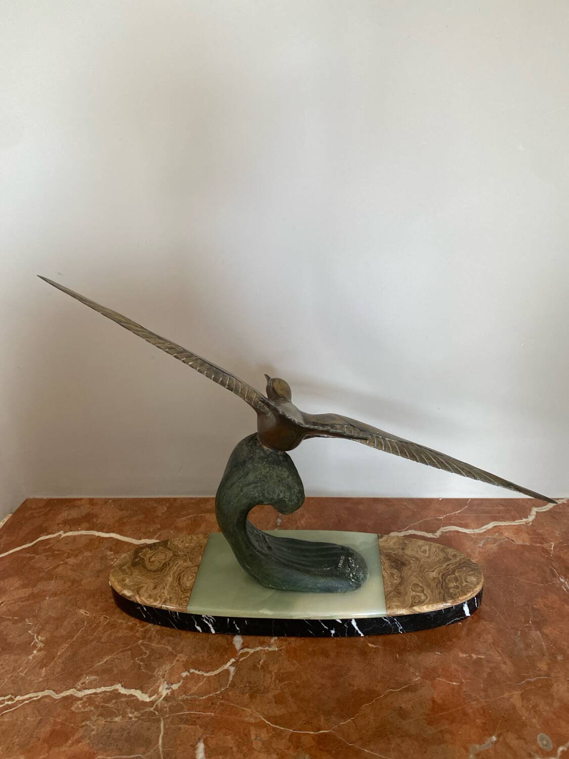 Sculpture "The Seagull" by G. Franjou, 20th century.