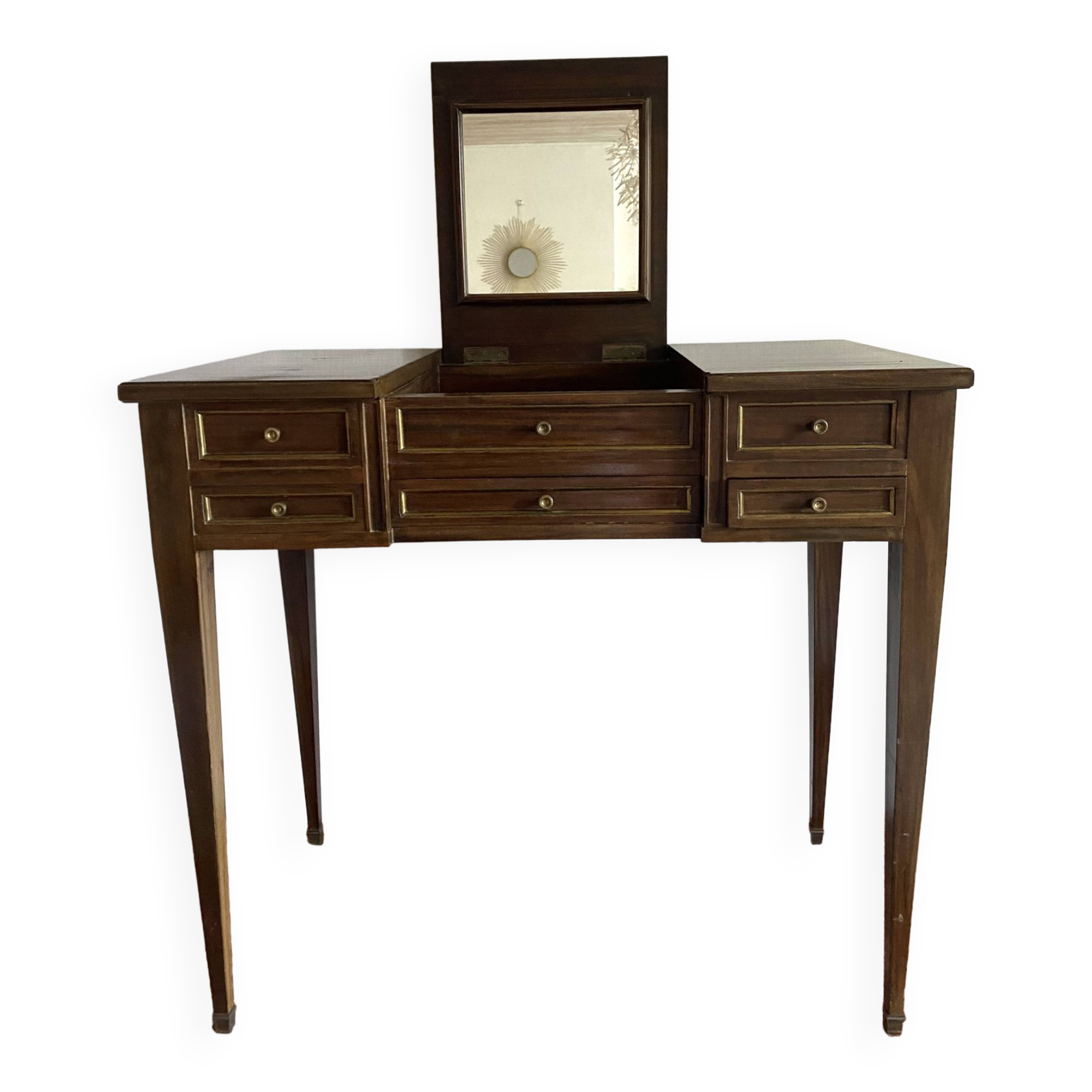 Dressing table, Louis XVI style mahogany side desk