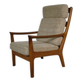 Mid-Century Teak Highback Lounge Chair by Juul Kristensen, Denmark, 1960s