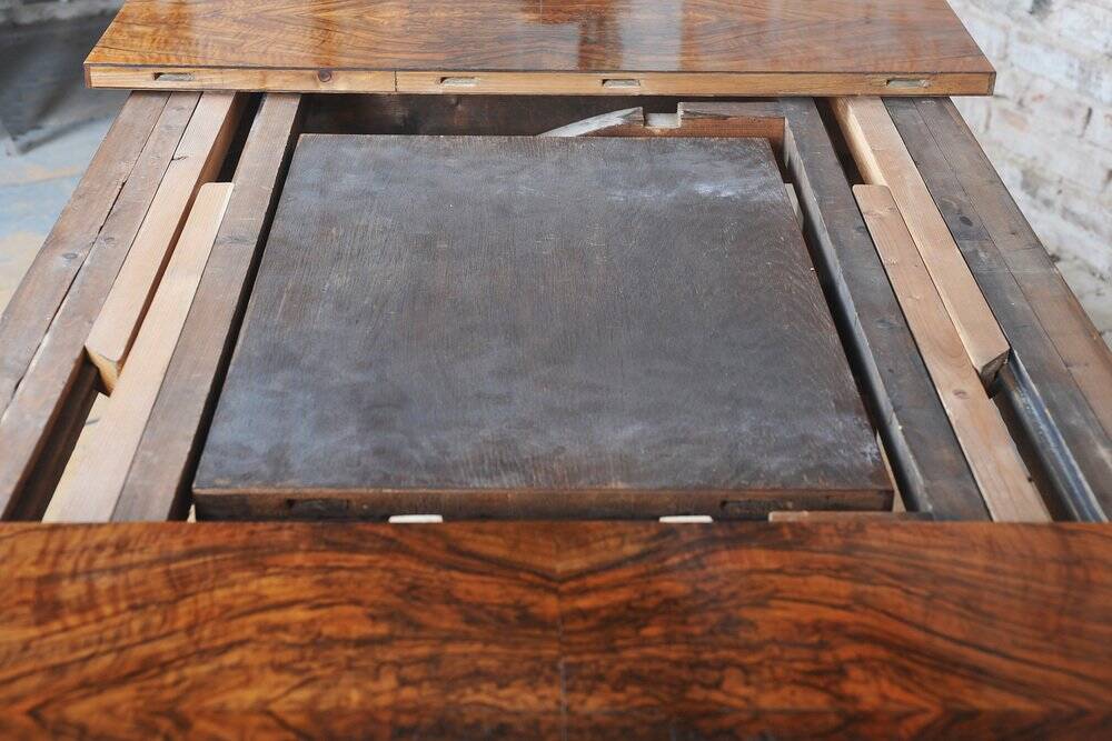 Art Deco Extendable Dining Table in Beech and Spruce, Czech, 1930s