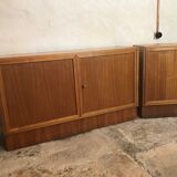 Set of three modules enfilade Scandinavian style blond teak 1960