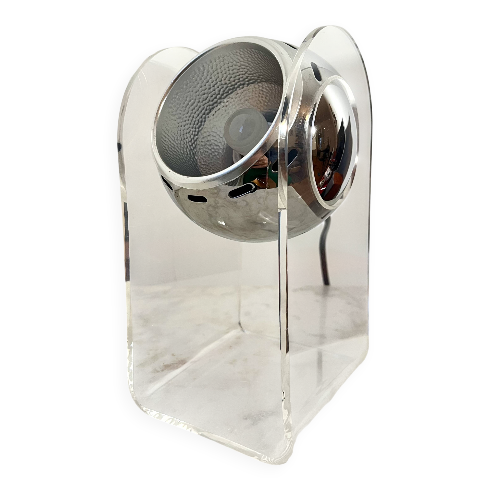 Vintage Space Age Acrylic Table Lamp by Gino Sarfatti for Arteluce, Italy
