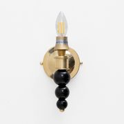 Pair of Italian Murano Glass Wall Sconces with Gold Dust Inclusions and Bra
