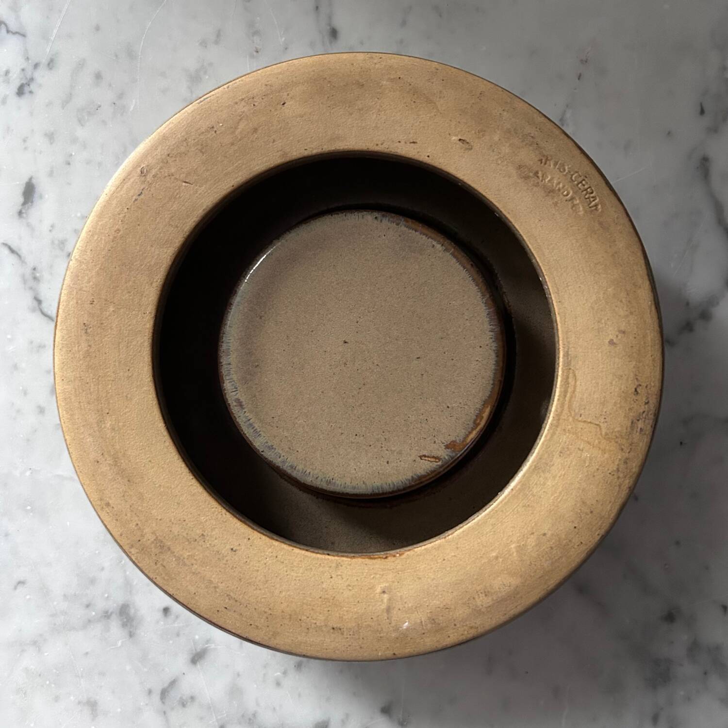 Brutalist stone ashtray