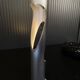 Sculptural flame lamp brushed aluminium Space Age Vintage 1970