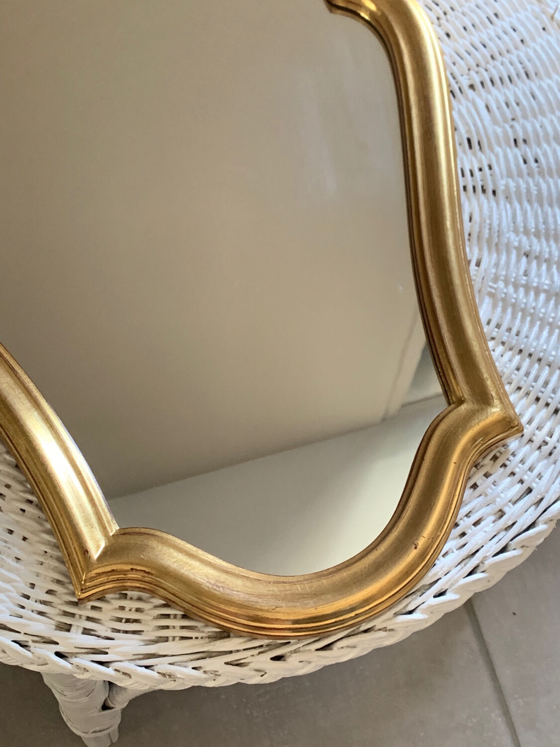 Golden shell mirror
