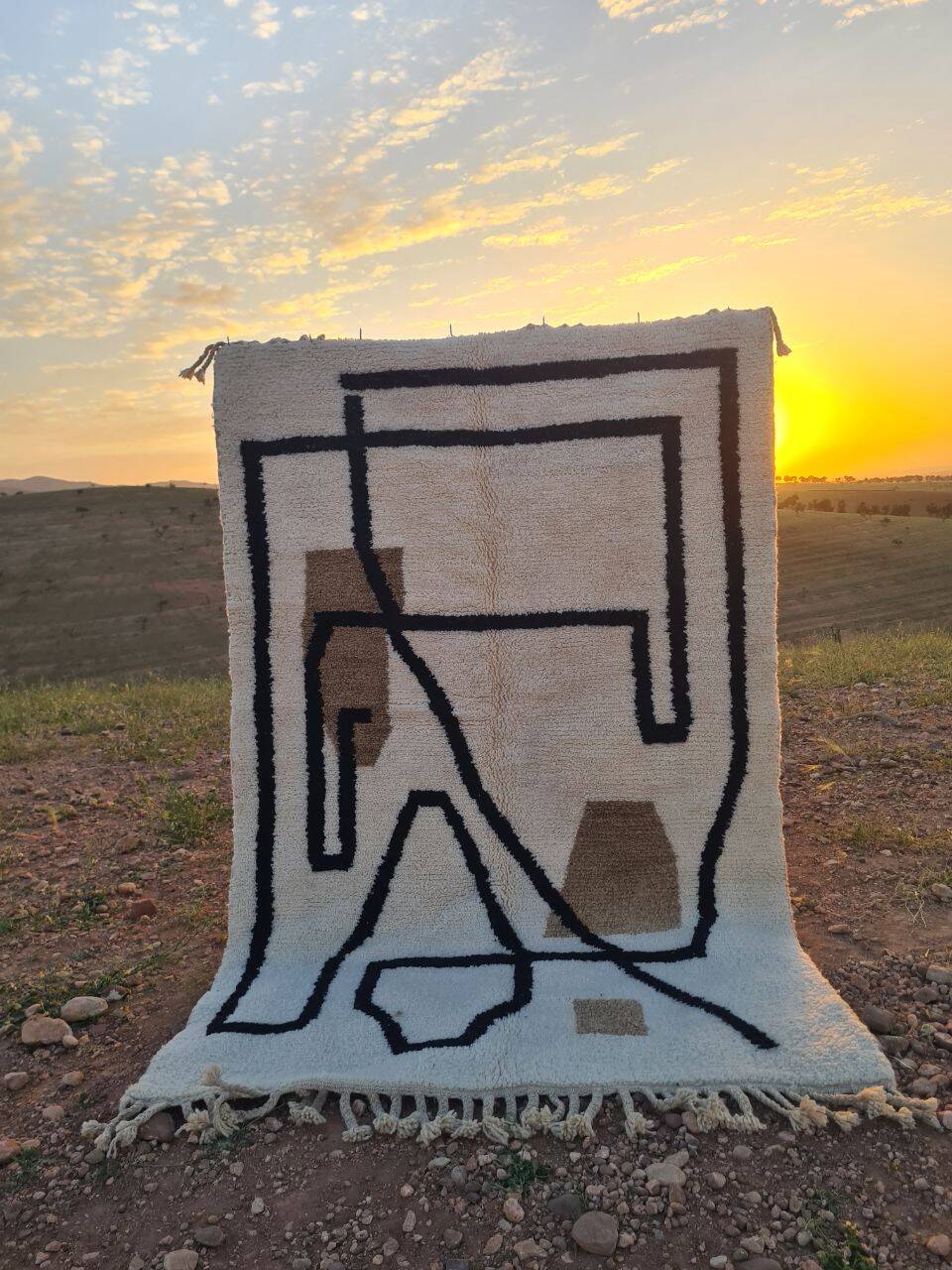 Mrirt handmade wool Berber rug 250 X 150 CM