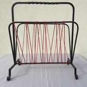 OLD MAGAZINE HOLDER VINTAGE BOOKS 50/70' WROUGHT IRON SCOUBIDOU