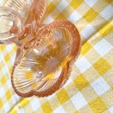 Pink molded double glass salt shaker