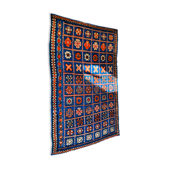 Berber carpet in majorelle blue wool