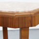 French Antique Art Deco Side or Console Table with Pink Marble Top