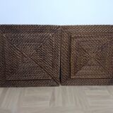Lot of two under wicker plates