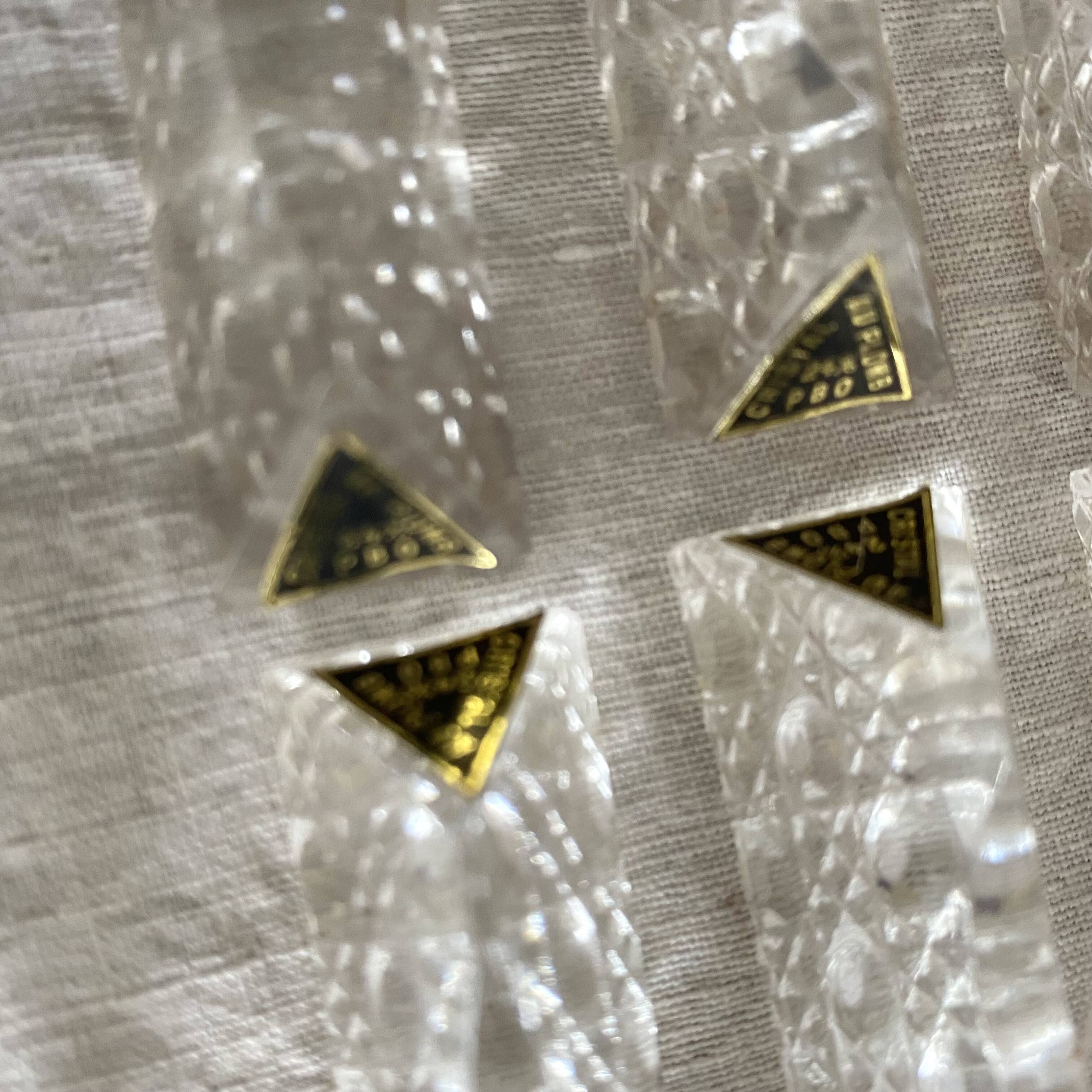 1950s crystal knife holder, new