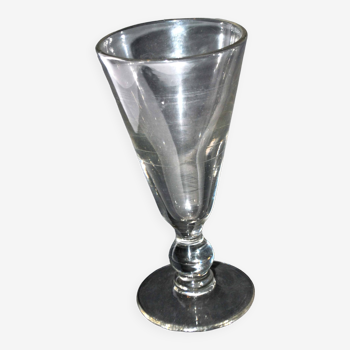 Old absinthe glass in blown glass - Mazagran BISTROT flared glass 19.5cm