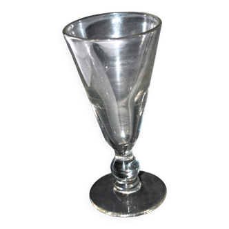 Verre à absinthe ancien en verre soufflé - Verre évasé mazagran BISTROT 19.5cm