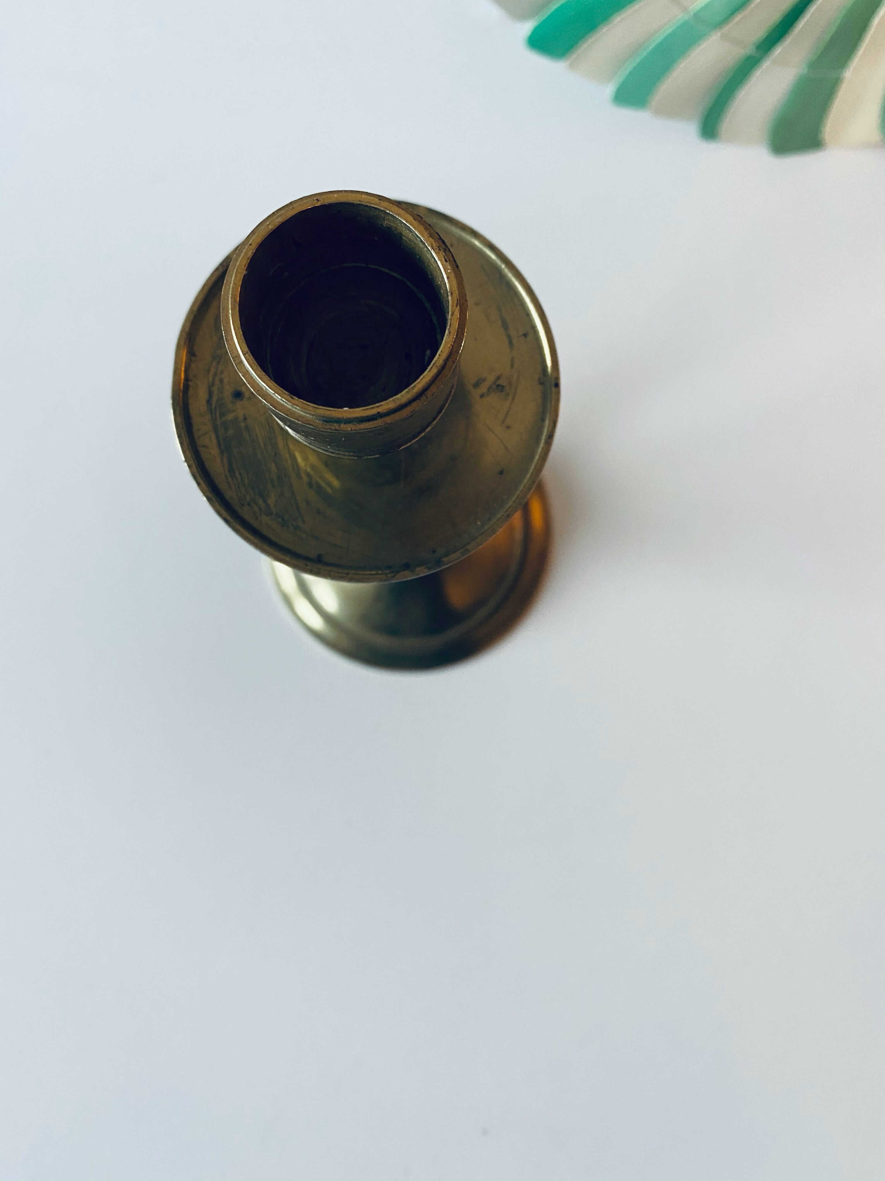Brass ball bougeoir