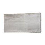 Old white tablecloth in thread with tangles of embroidered days central monogram