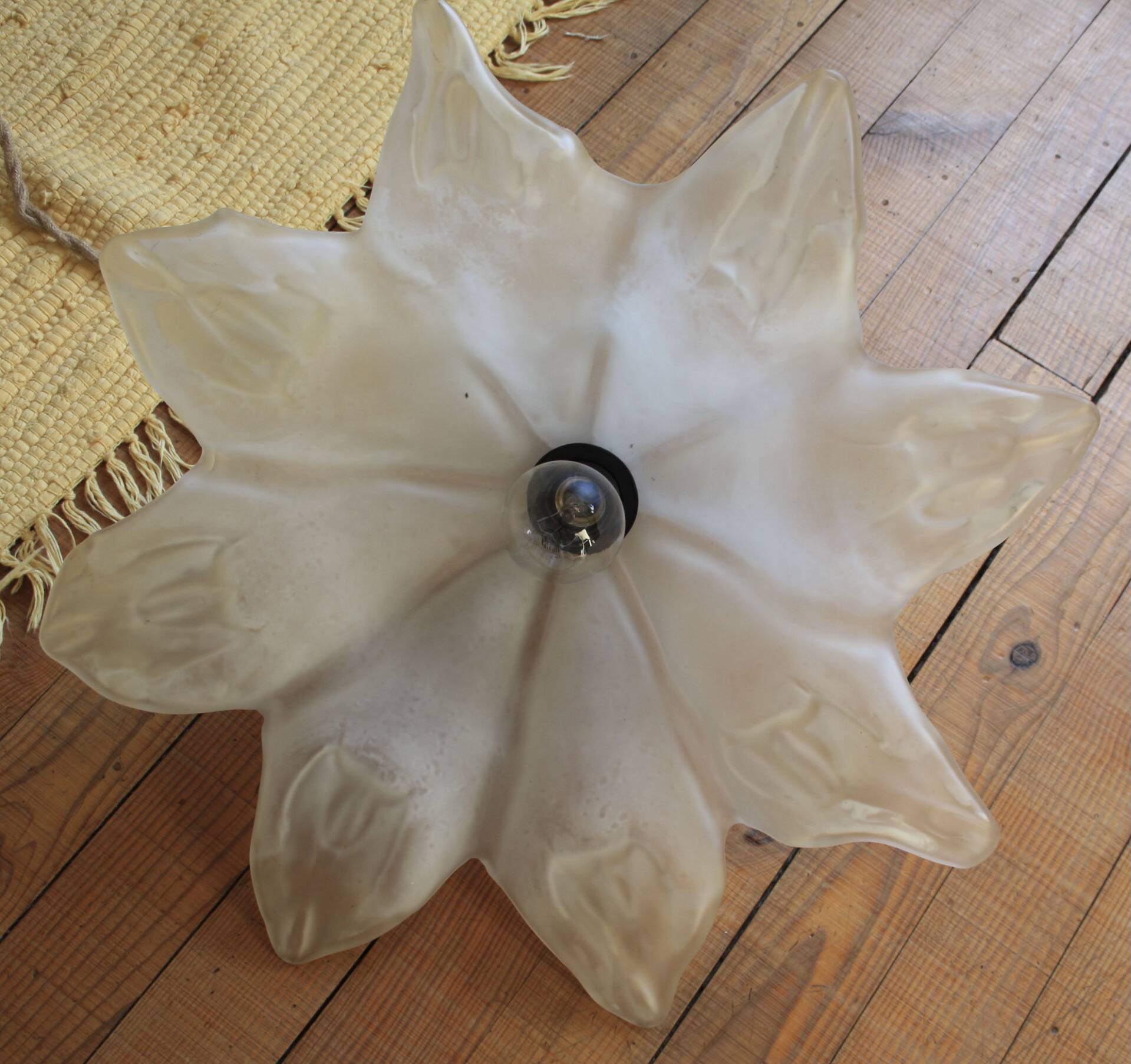 Large glass "flower" pendant light