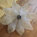 Large glass "flower" pendant light