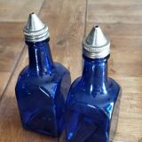 Ensemble condiments : sel/poivre/ huile/ vinaigre