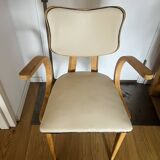 Suite de 4 Fauteuils Vintage « papillon » Pieds Compas