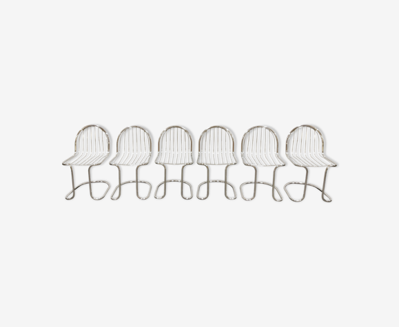 Lot de 6 chaises à manger années 1970