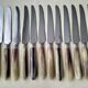 12 Couteaux de table Apollo acier inoxydable et corne bovine