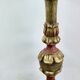 Large polychrome wooden lamp base 53.5 cm high from the socket.