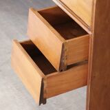 Curved Directors desk in walnut, Italy 1940s